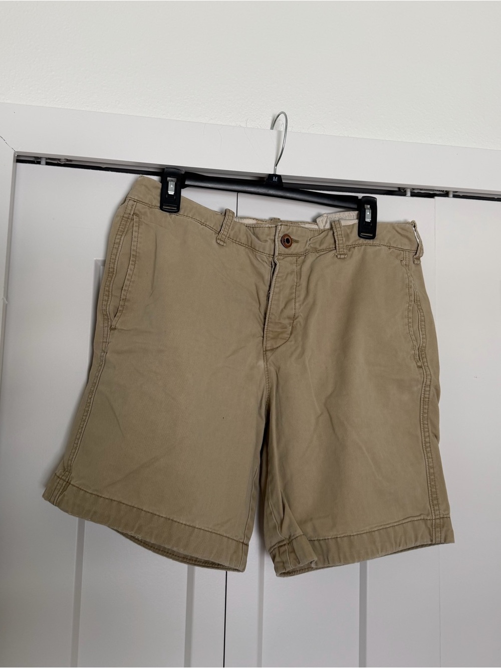 Hollister Tan Flat-Front Men's Shorts
